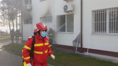 Plan Roșu de Intervenție la Secția de Psihiatrie a Spitalului Județean Slatina – incendiul este lichidat