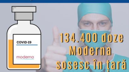 O nouă tranșă de vaccin Moderna sosește în țară