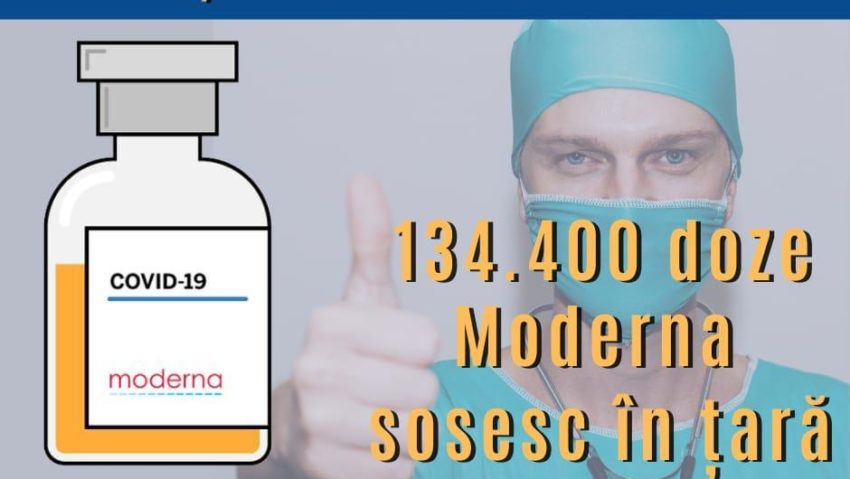 O nouă tranșă de vaccin Moderna sosește în țară