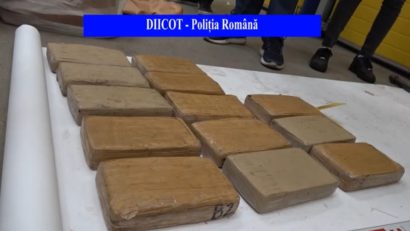 Jumătate de tonă de cocaină a ajuns într-un depozit de legume și fructe din Ilfov!