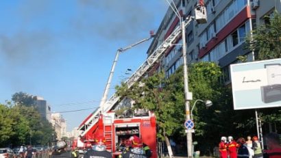 Incendiu in centrul Capitalei