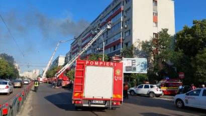 Incendiu pe bulevardul Iancu de Hunedoara. 30 de persoane au fost evacuate