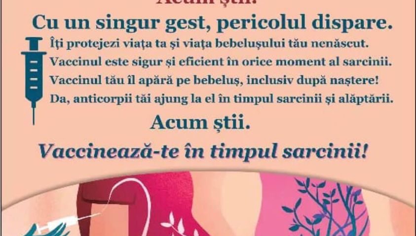 Societatea de Obstetrică și Ginecologie din România: Nu amânați vacinarea până după naștere!