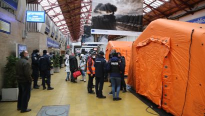 Un tren de zece vagoane cu refugiaţi din Ucraina va sosi în Gara de Nord în jurul orei 17:00