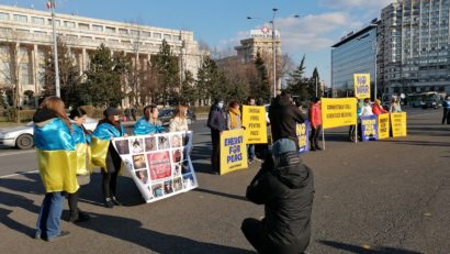 Manifestație de susținere pentru Ucraina în Piața Victoriei