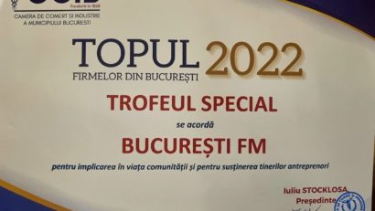 FOTO: București FM – premiat la Topul Firmelor 2022!