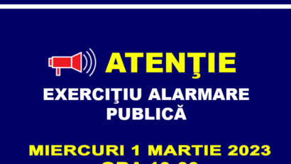 Miercuri, 1 martie, exercițiu de alarmare publică în București și Ilfov