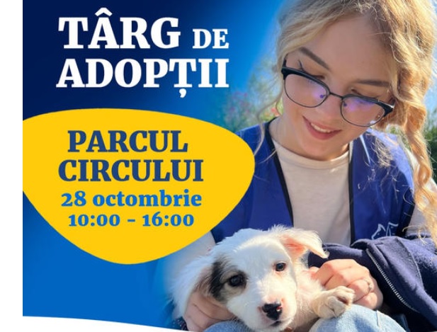 Târg de adopții pentru căței în Parcul Circului