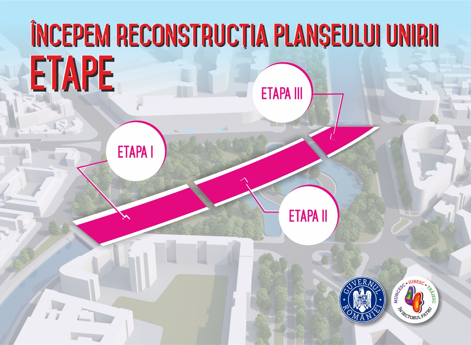 Se reface integral structura Pieței Unirii, cu un cost de peste 1 miliard de lei!