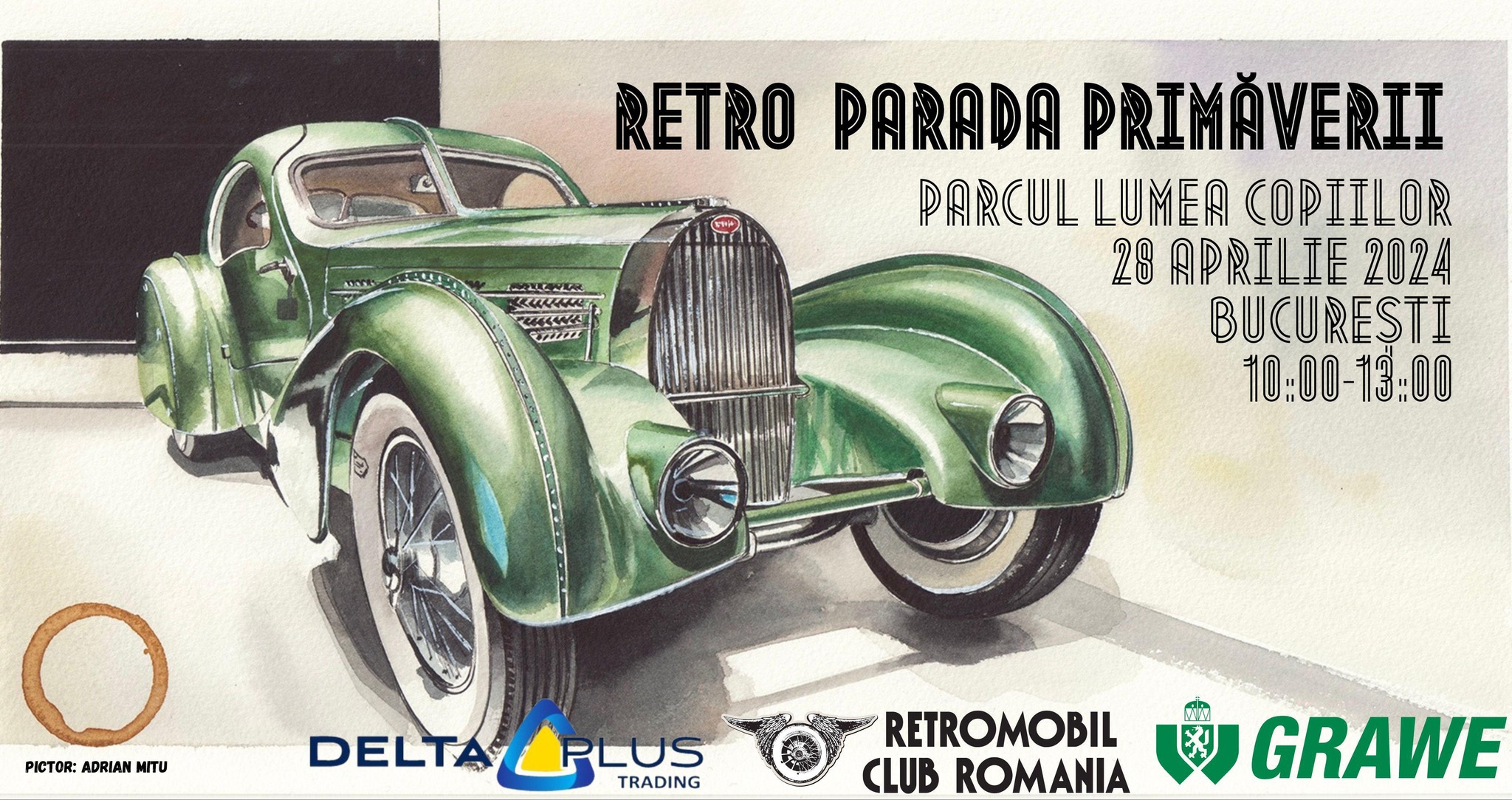 Retroparada Primăverii, cel mai mare spectacol cu automobile istorice revine în București