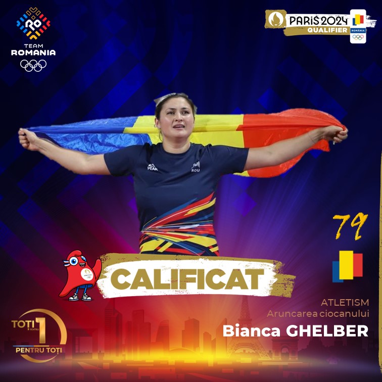 Atletism: Bianca Ghelber s-a calificat la Jocurile Olimpice de la Paris 2024