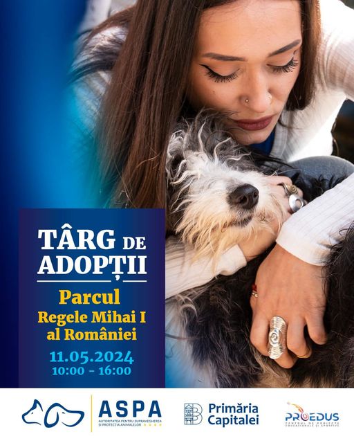 Târg de adopții ASPA, în weekend, în parcul Herăstrău