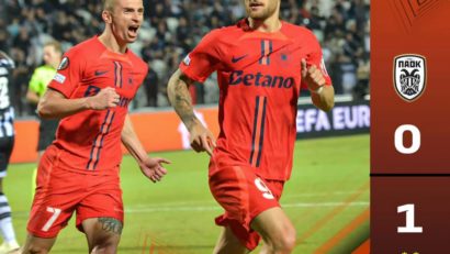 PAOK – FCSB: victorie „senzațională” pentru campioana României în doar 10 oameni la Salonic!