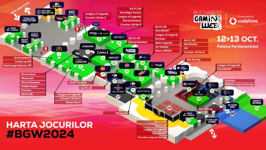 Bucharest Gaming Week: pe 12 şi 13 octombrie, la Palatul Parlamentului