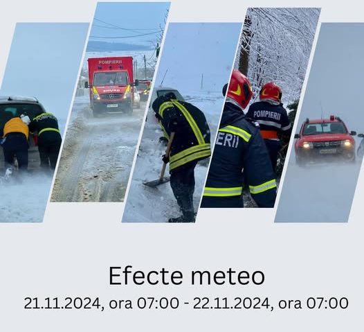 DSU: 20 de localităţi din ţară – afectate de fenomenele hidrometeorologice din ultimele 24 de ore