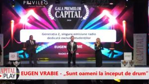 Eugen Vrabie, realizator București FM, premiat la Gala Premiilor Capital 2024