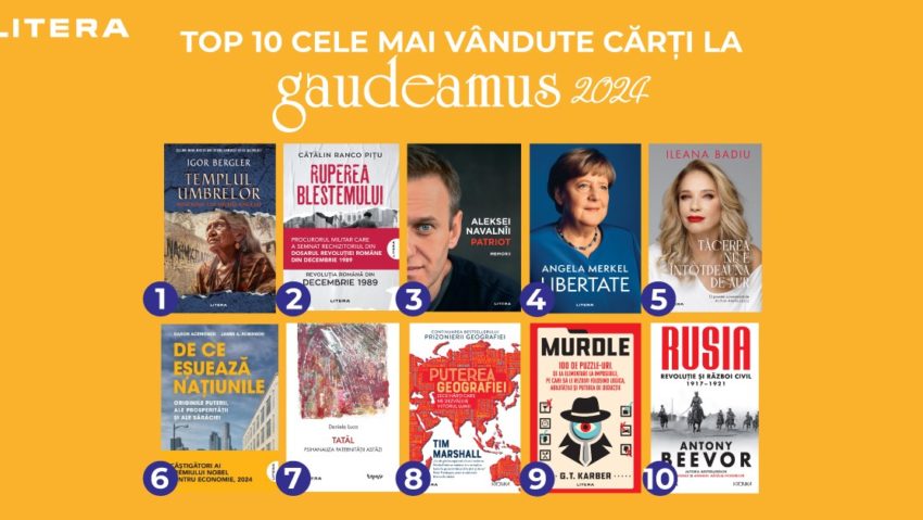 Gaudeamus 2024: Topul celor mai vândute cărți la Editura Litera