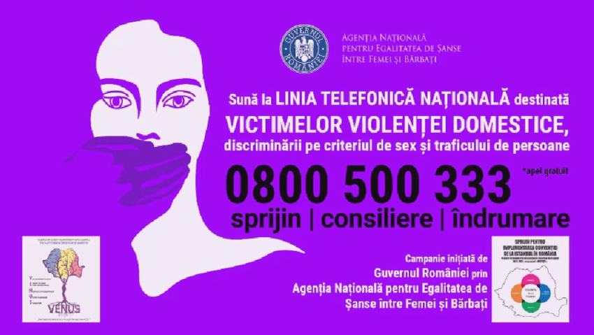 Numărul de telefon pentru ajutorarea victimelor violenței domestice va fi afișat obligatoriu în spațiile publice!