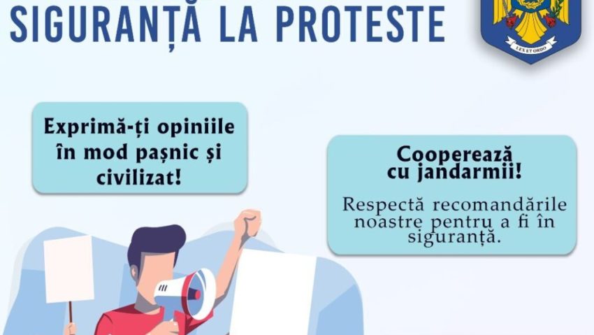 Jandarmeria face recomandări înaintea protestului din Bucureşti